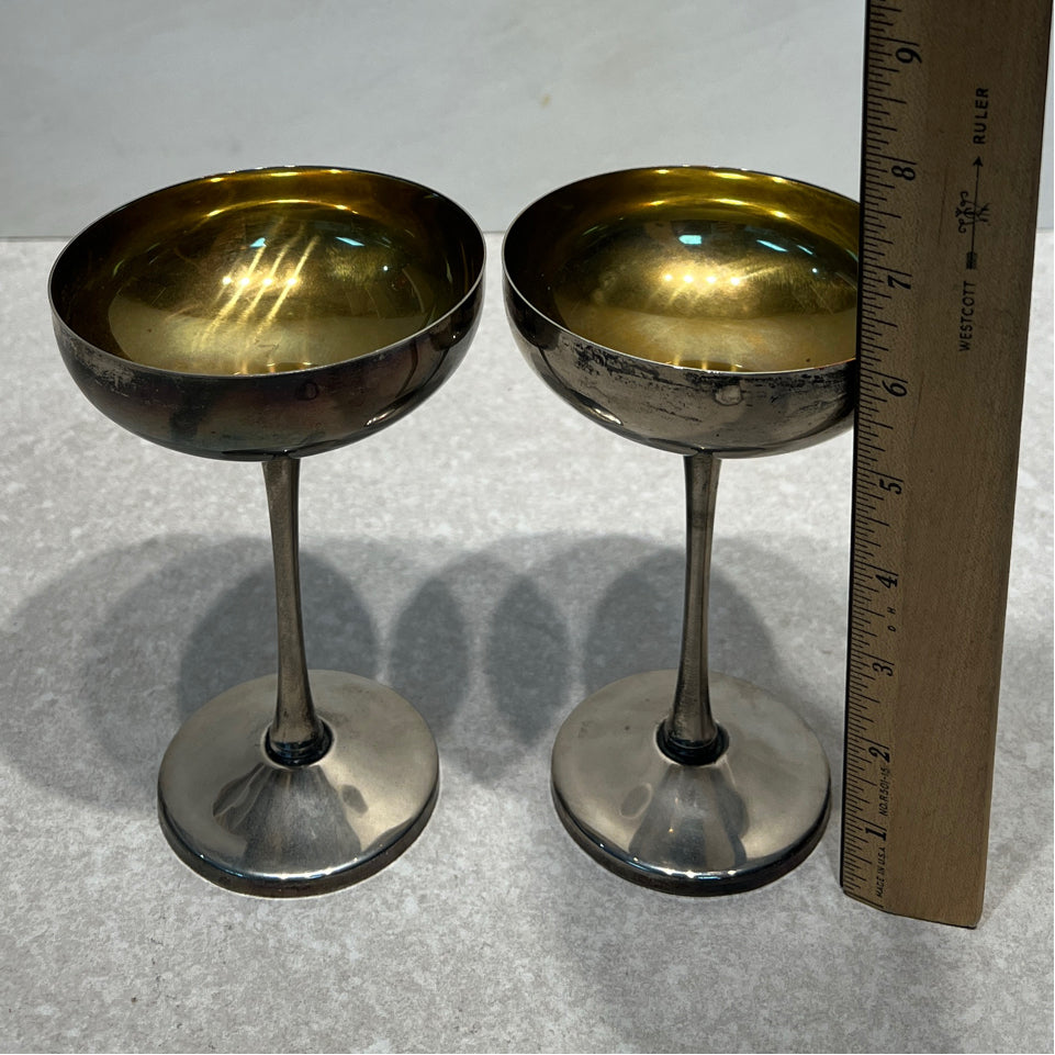 Pair of Silverplate Glasses