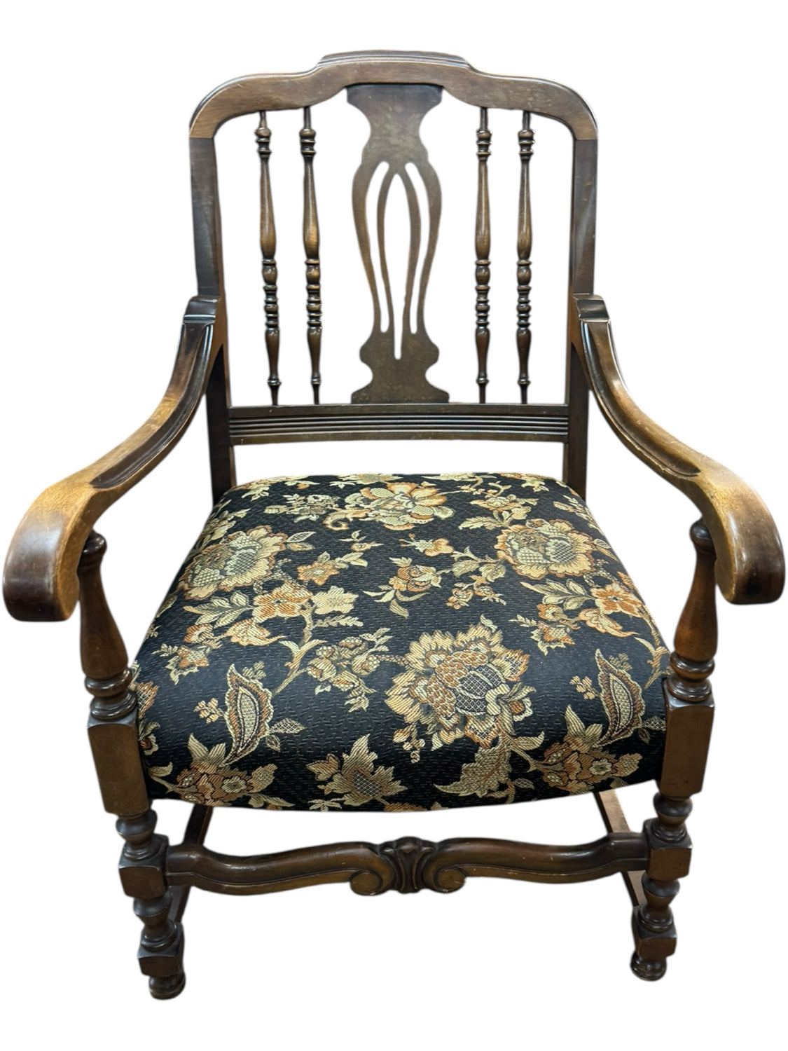 Wood And Upholstered Chair