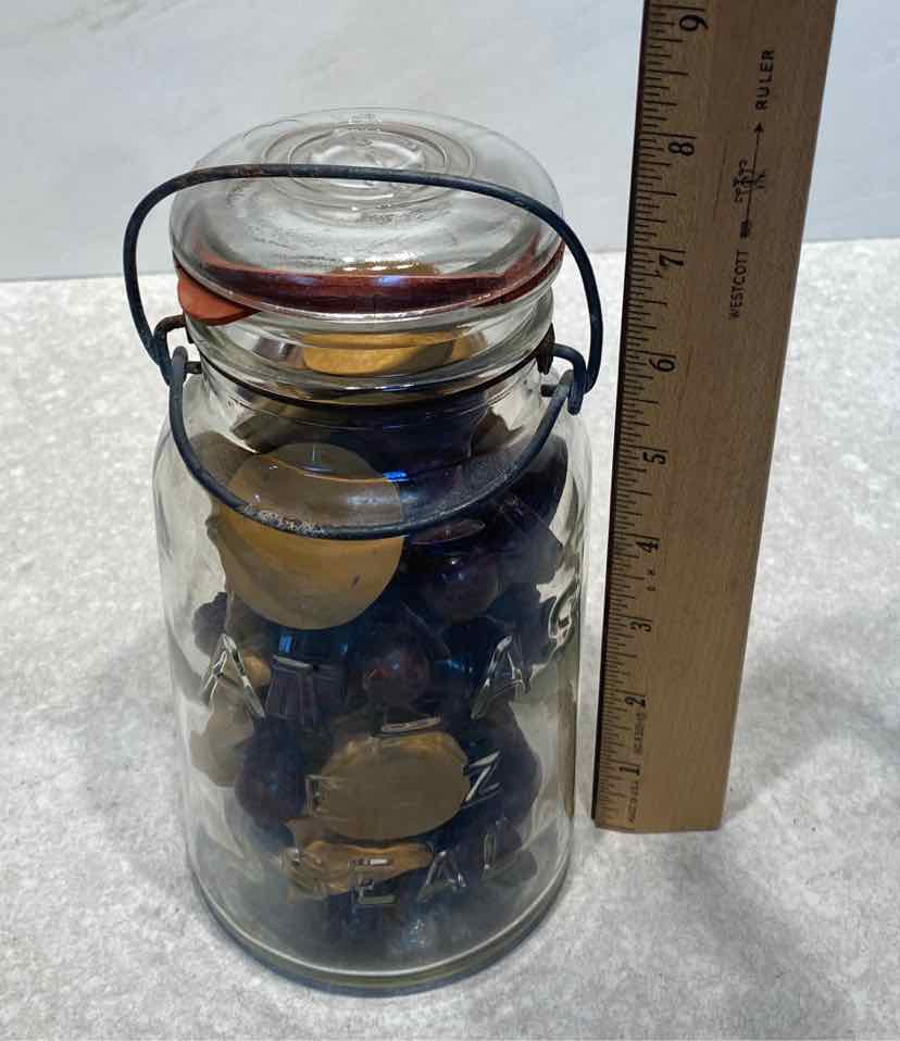 Jar with Chess Pieces