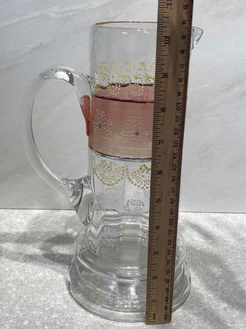 Victorian Style Handblown Pitcher