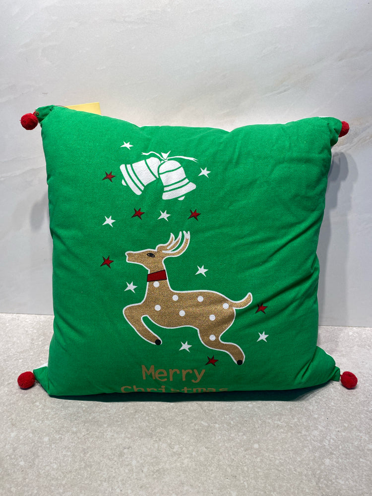 Merry Christmas Reindeer Pillow