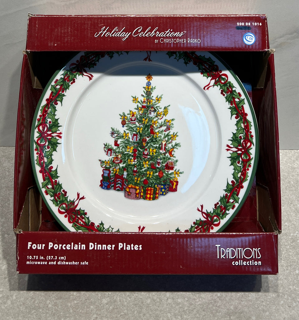 Set of 4 Radko Dinner Plates