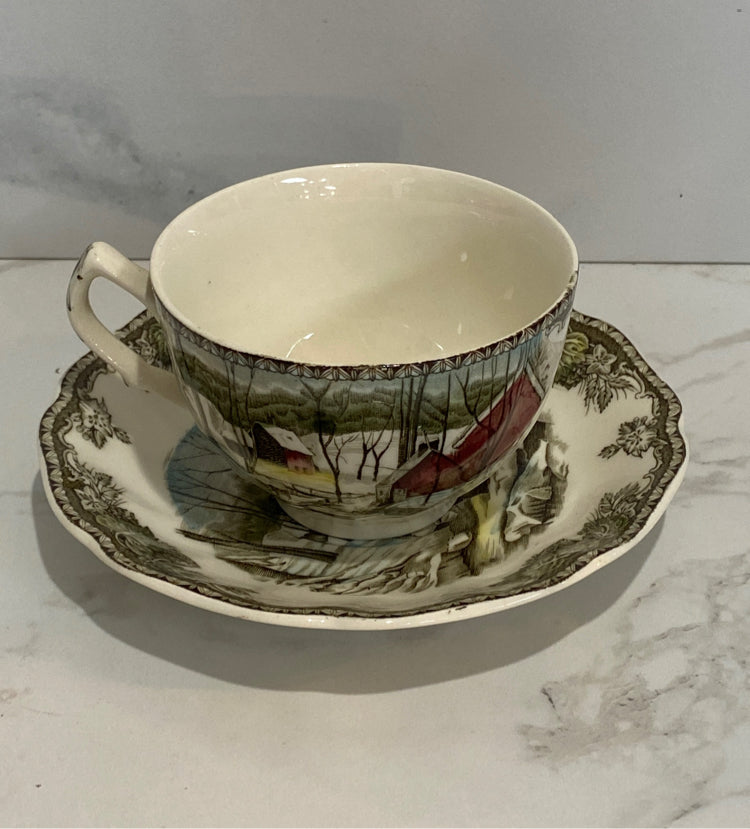 Friendly Village Cup and Saucer