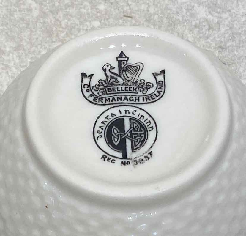 Belleek Sugar And Creamer