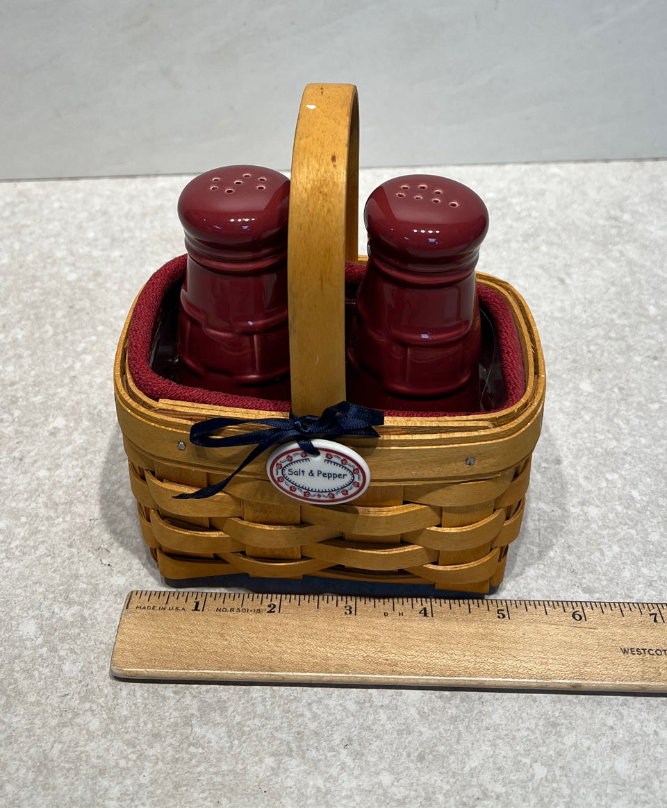 Longaberger Basket with Shakers