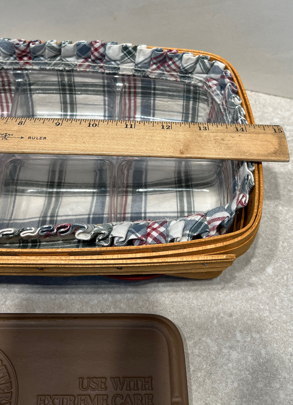 Longaberger Basket w/ Bread Brick & Divider