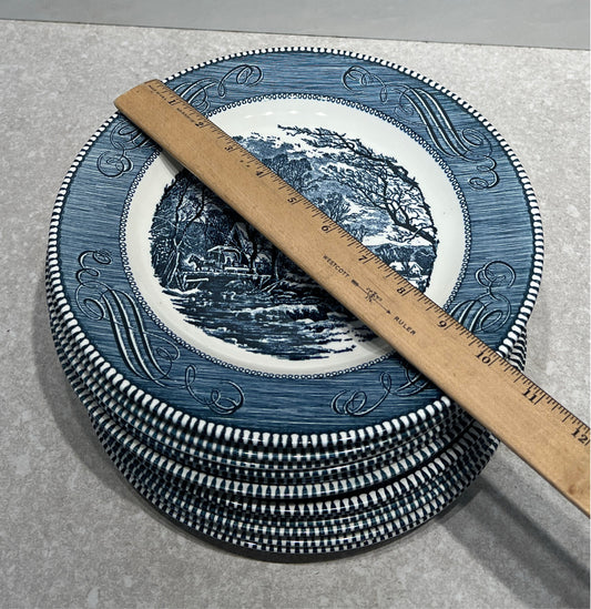 Set of12 Currier And Ives Plates