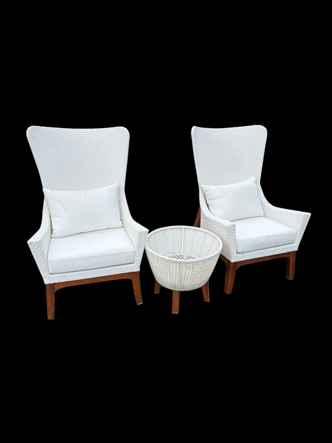 Set of 2 Chairs And Planter (As-Found)