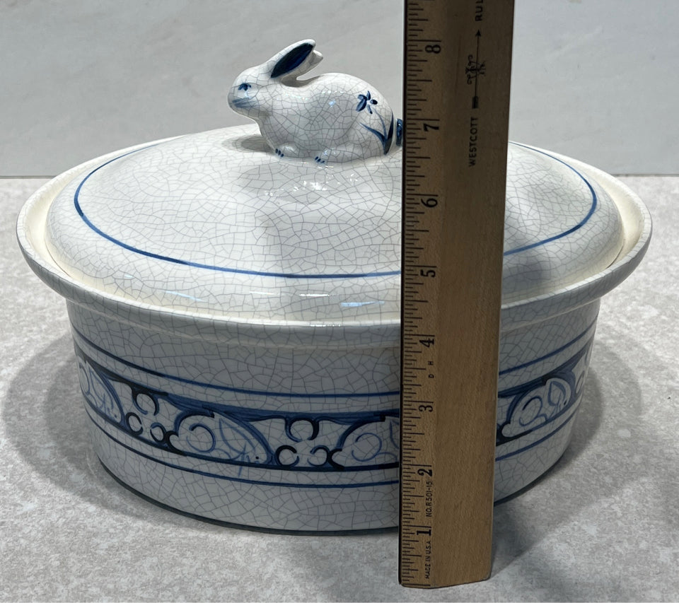 Dedham Pottery Covered Bowl