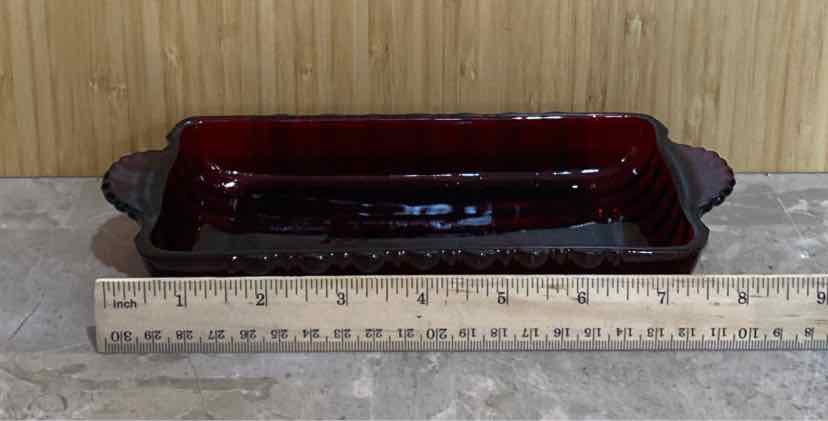 Red Glass Dish