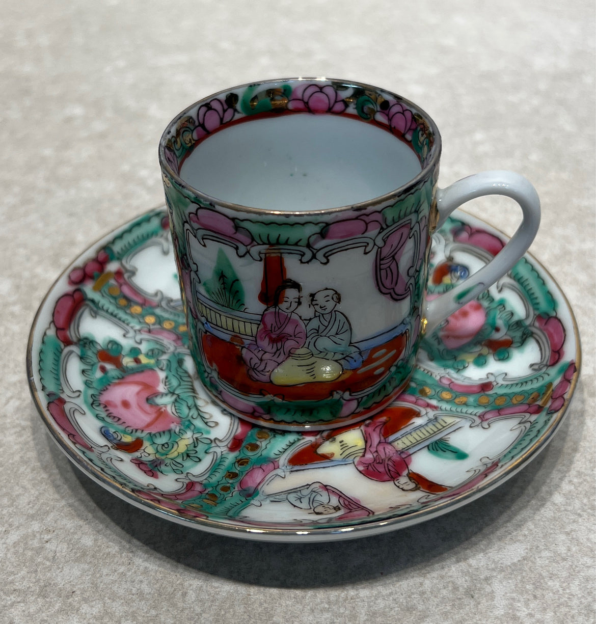 Rose Medallion Cup and Saucer