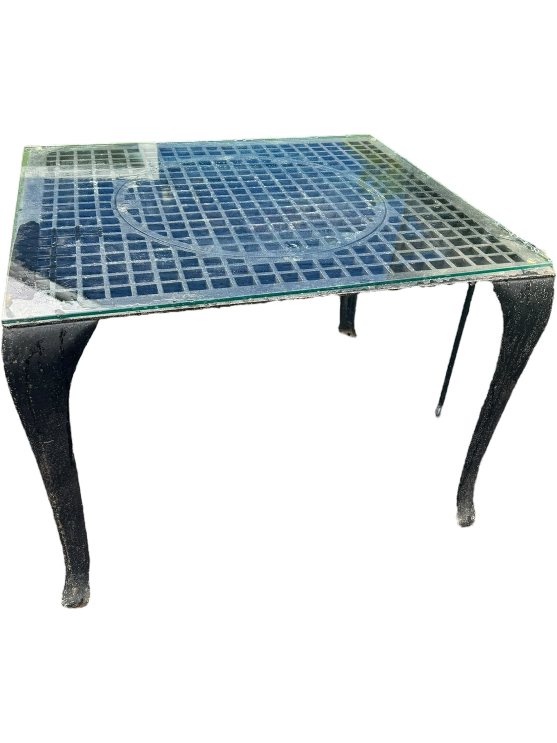 Glass Top End Table