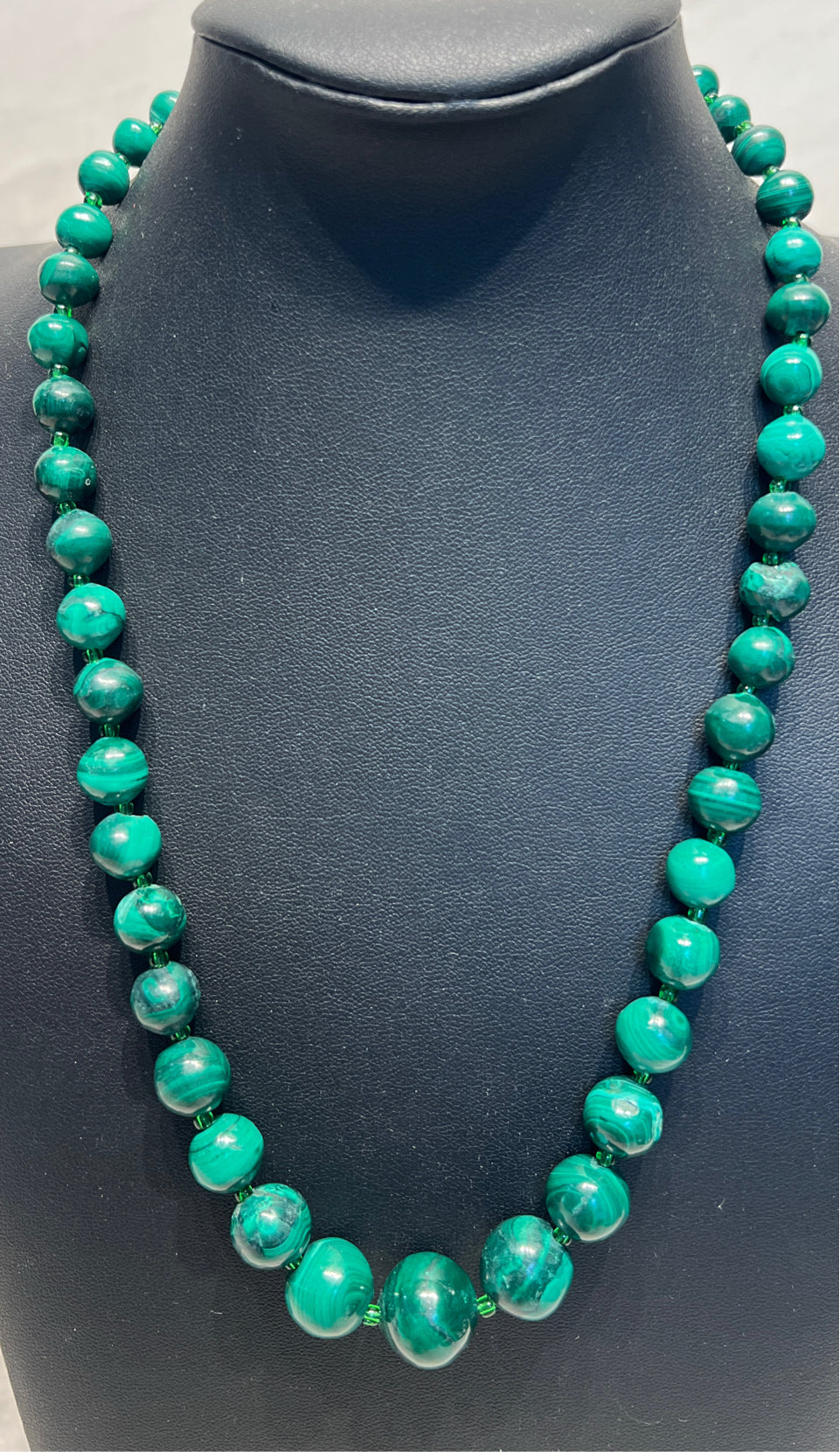 Beaded Malachite Necklace
