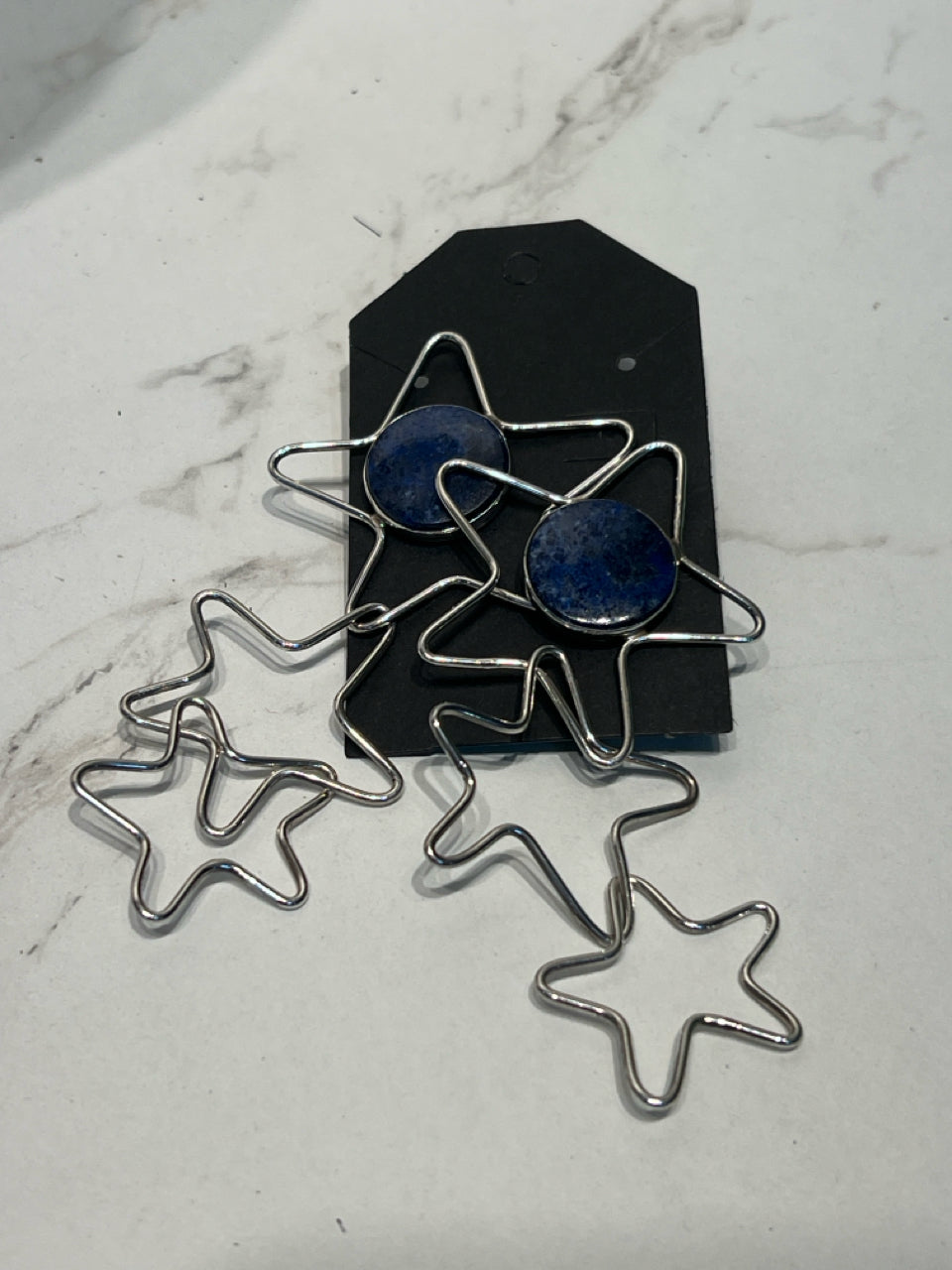 Sterlig Lapis Earrings