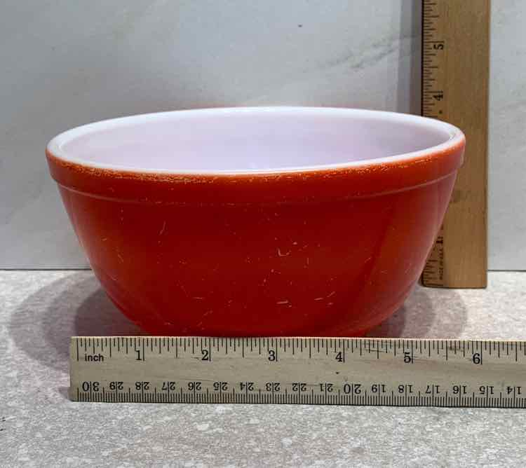 Red Pyrex Bowl - as is