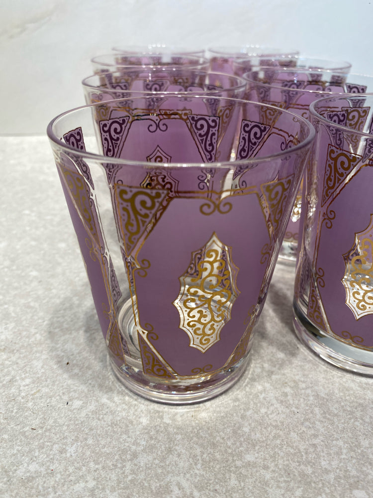 Set of 8 Purple Glasses
