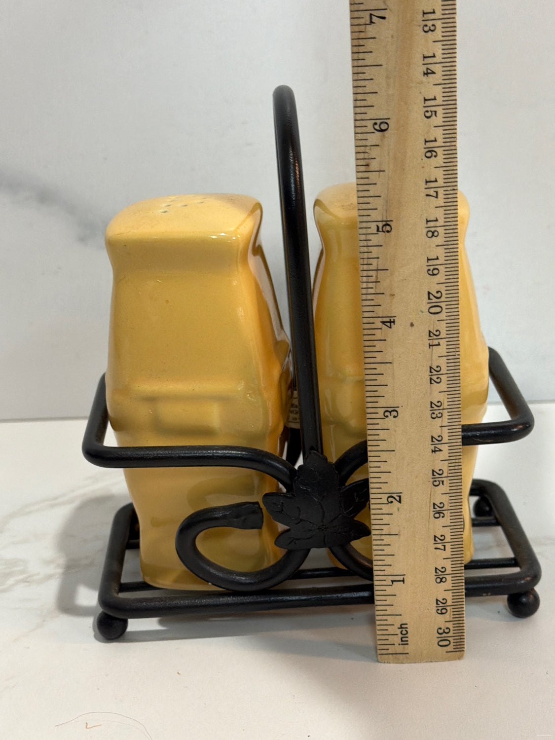 Longaberger Salt And Pepper With Stand