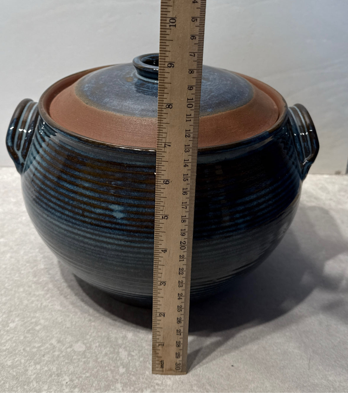 Covered Blue Jar