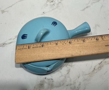 Blue Tulip Covered Bowl