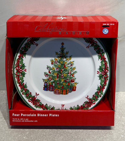 Set of 4 Radko Dinner Plates