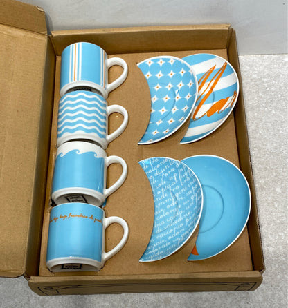 Set of 4 Cups and Saucers