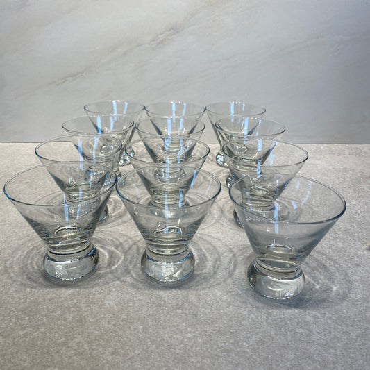 Set of 11 Martini Glasses