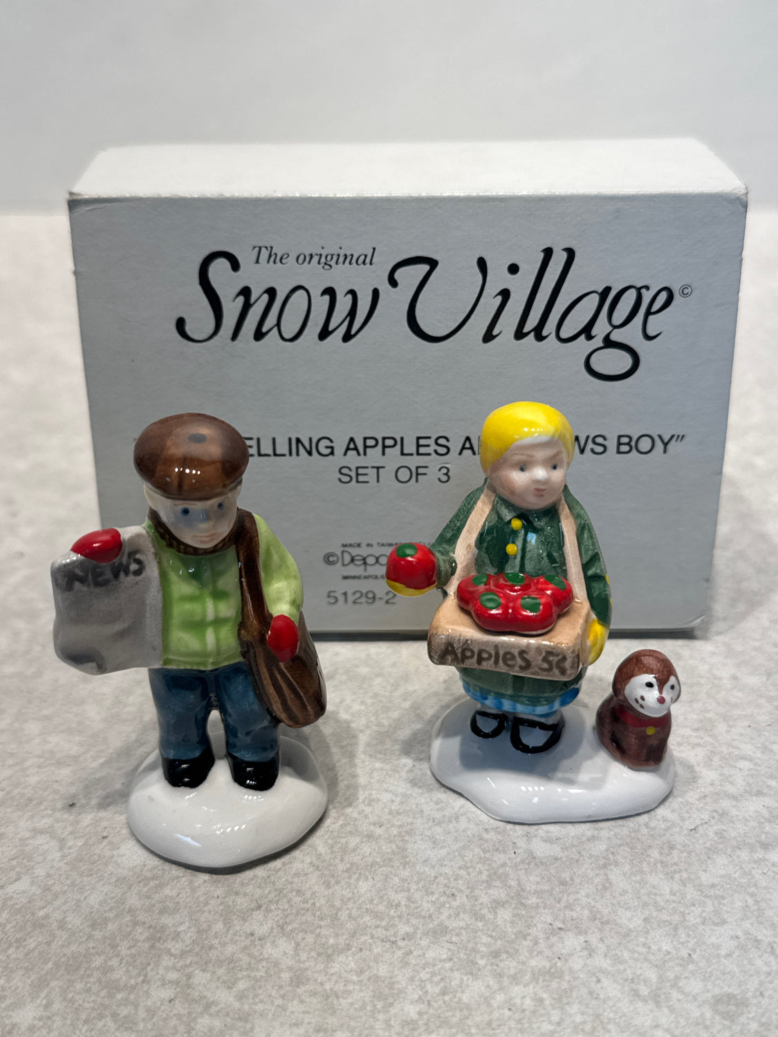 Dept. 56 Girl Selling Apples And New Boy