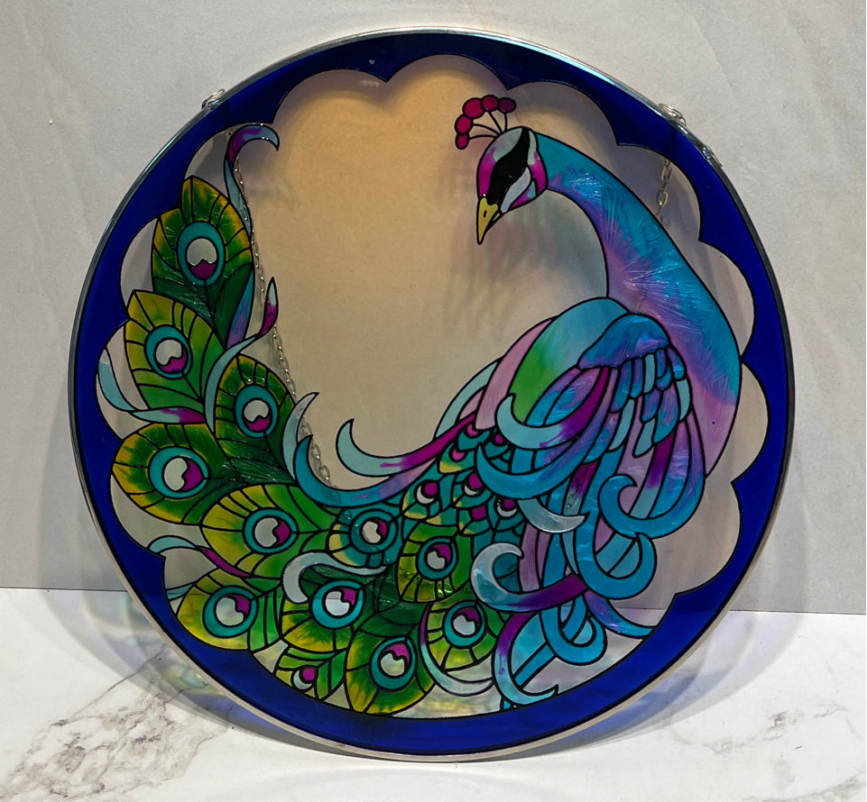 Hanging Peacock Glass