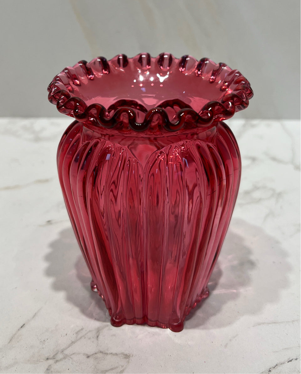 Cranberry Fenton Vase