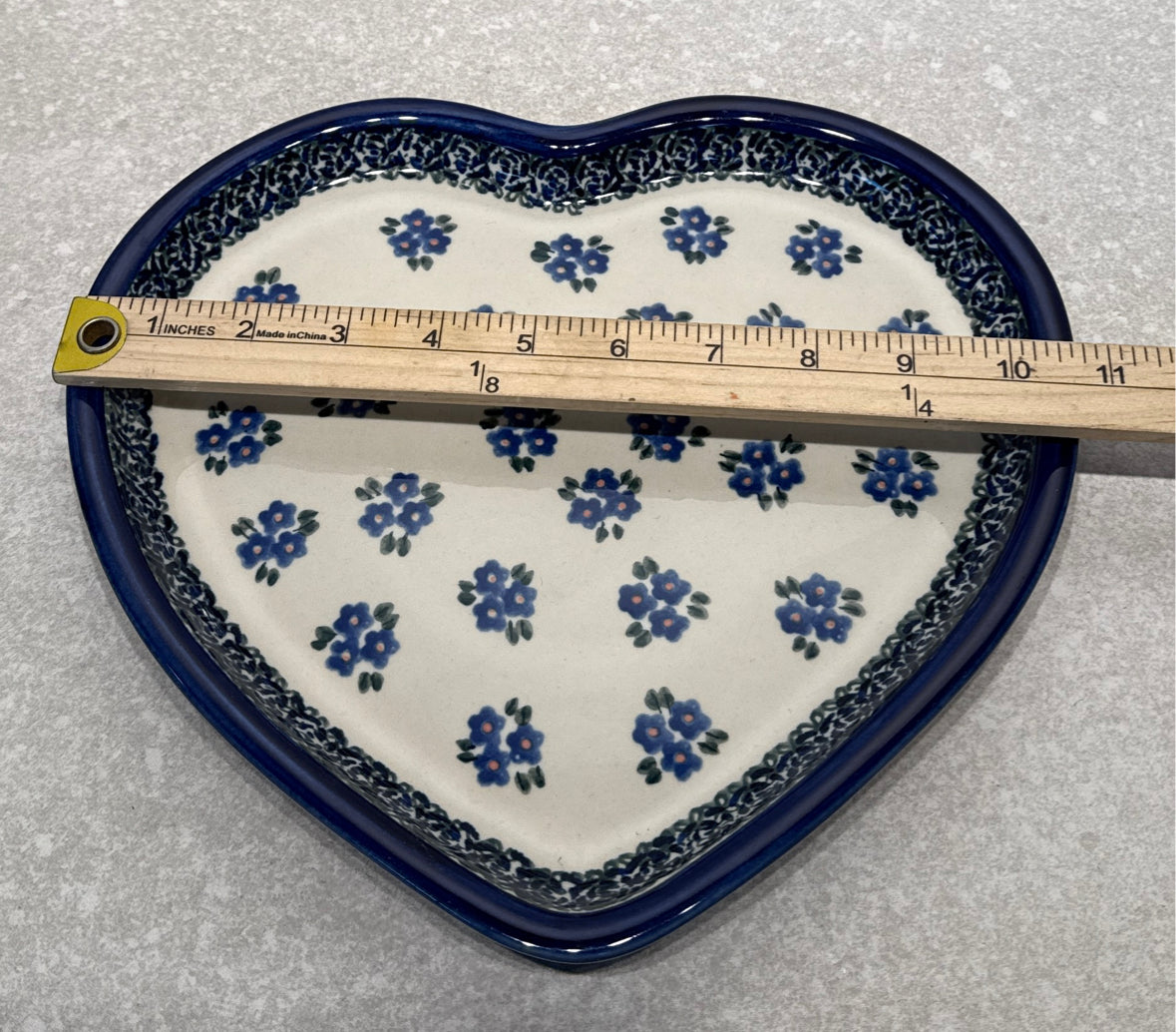 Polish Pottery Heart Plate