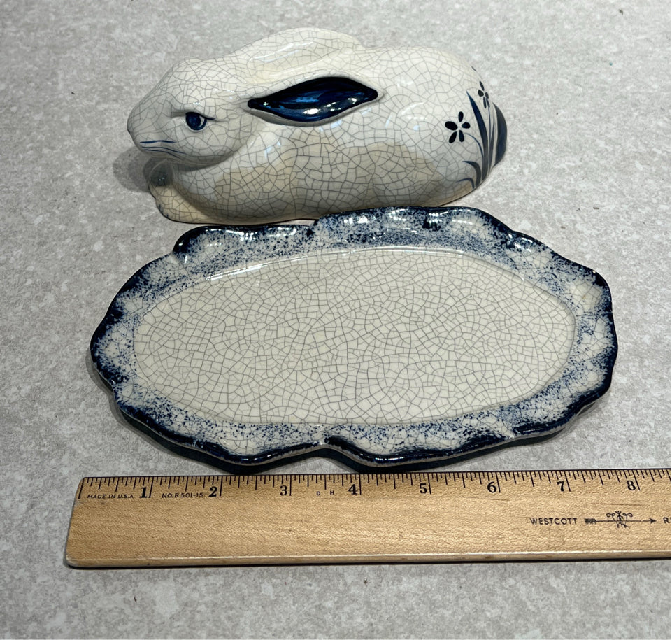 Dedham Pottery Covered Butter Dish