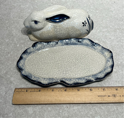 Dedham Pottery Covered Butter Dish