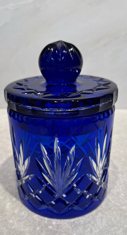 Godinger Cobalt Blue Covered Jar