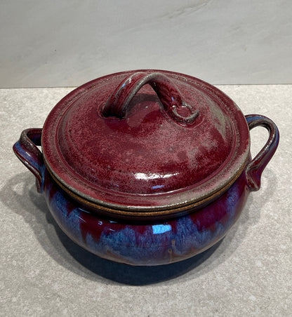 Covered Stoneware Bowl