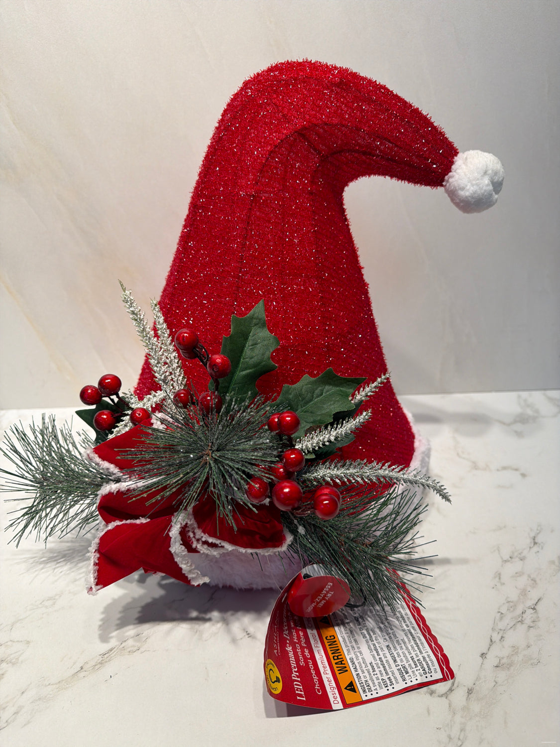 Christmas Light Up Santas Hat