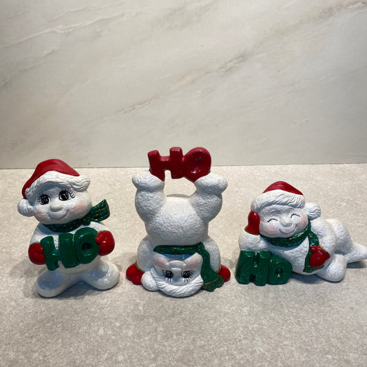 Set of 3 Ho HO HO Figurines