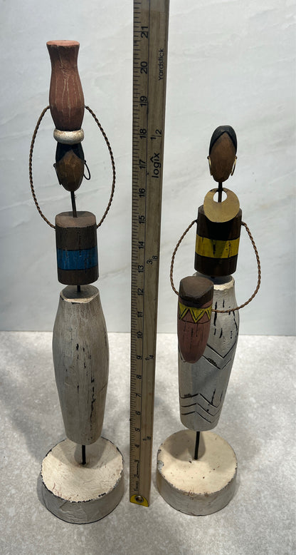 Pair of Wooden Figurines