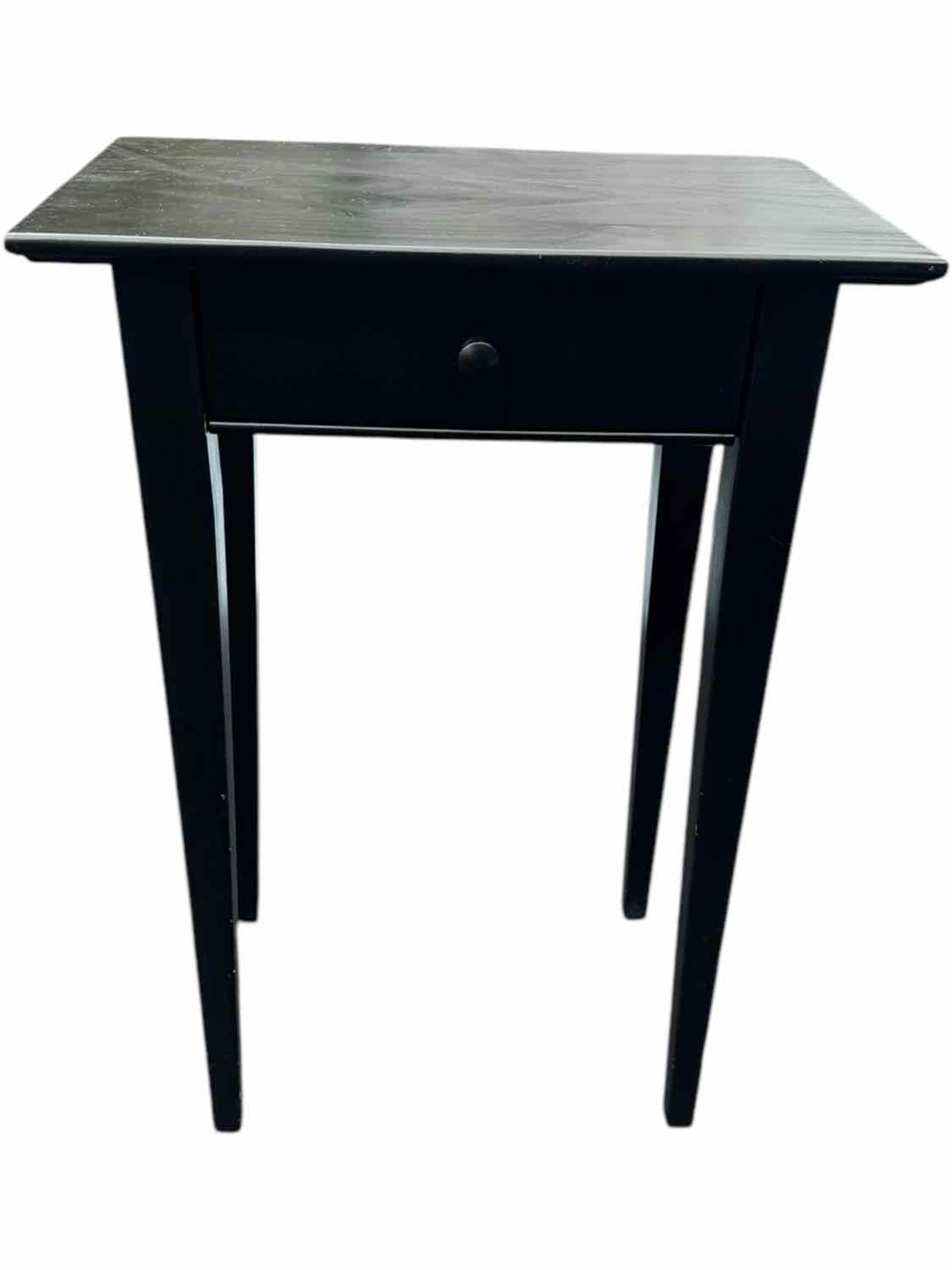 Black End Table with Drawer