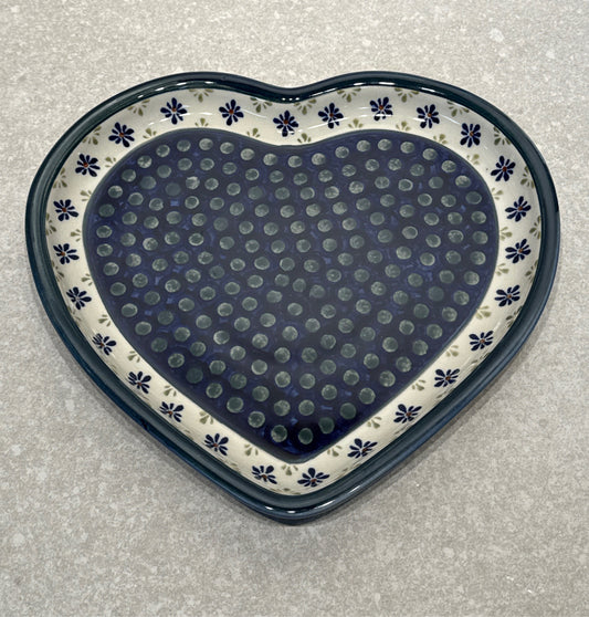 Polish Pottery Heart Plate