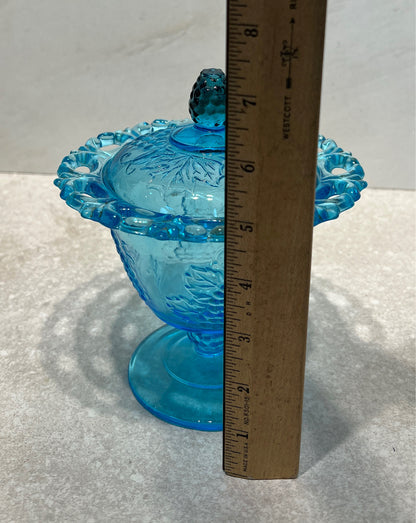 Covered Blue Vintage Dish