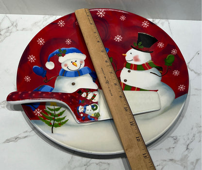 Snwman Plate with Server