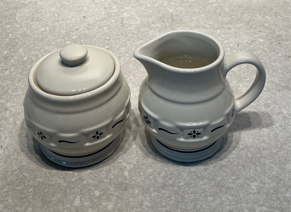 Longaberger Sugar and CReamer