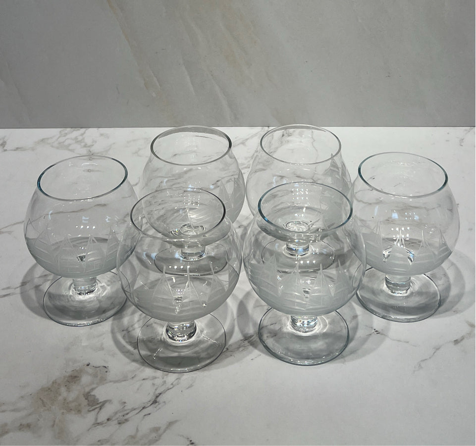 Set of 6 Ship Glasses