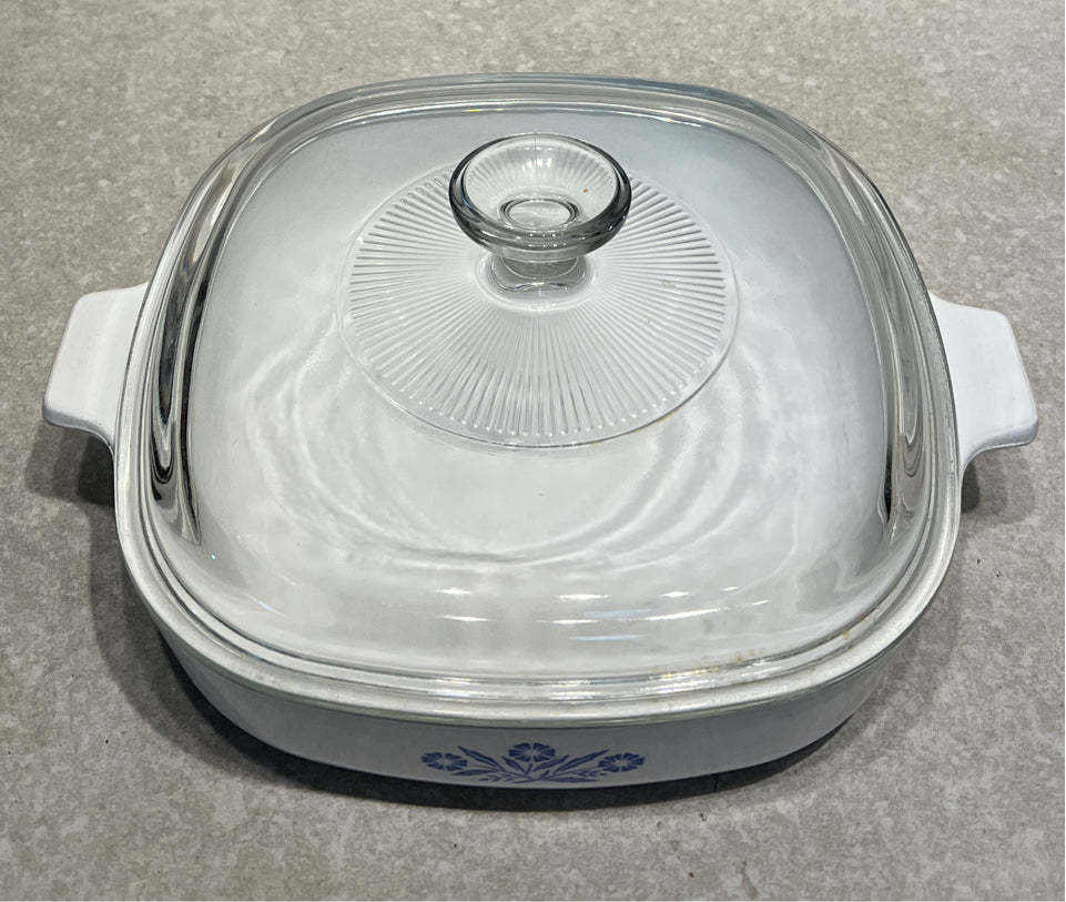 Covered Corning Ware Bowl