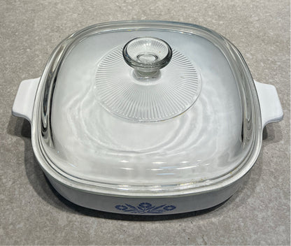 Covered Corning Ware Bowl