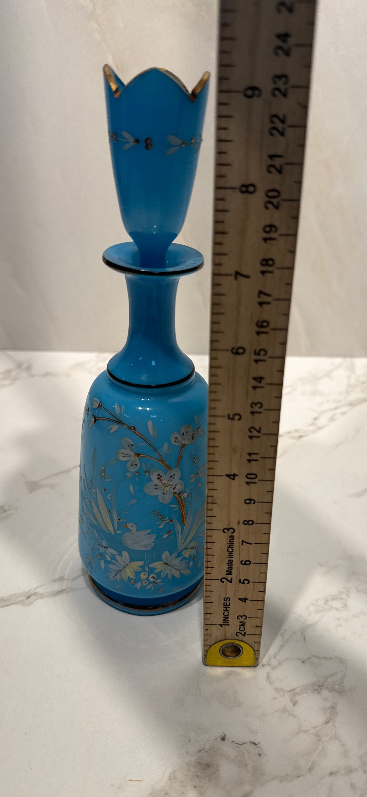 Blue Opaline Handpainted Perfume