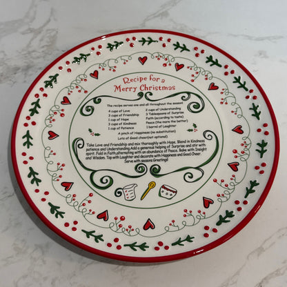 Christmas Recipe Plate