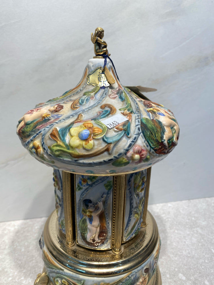 Capodimonte Music Box Carousel