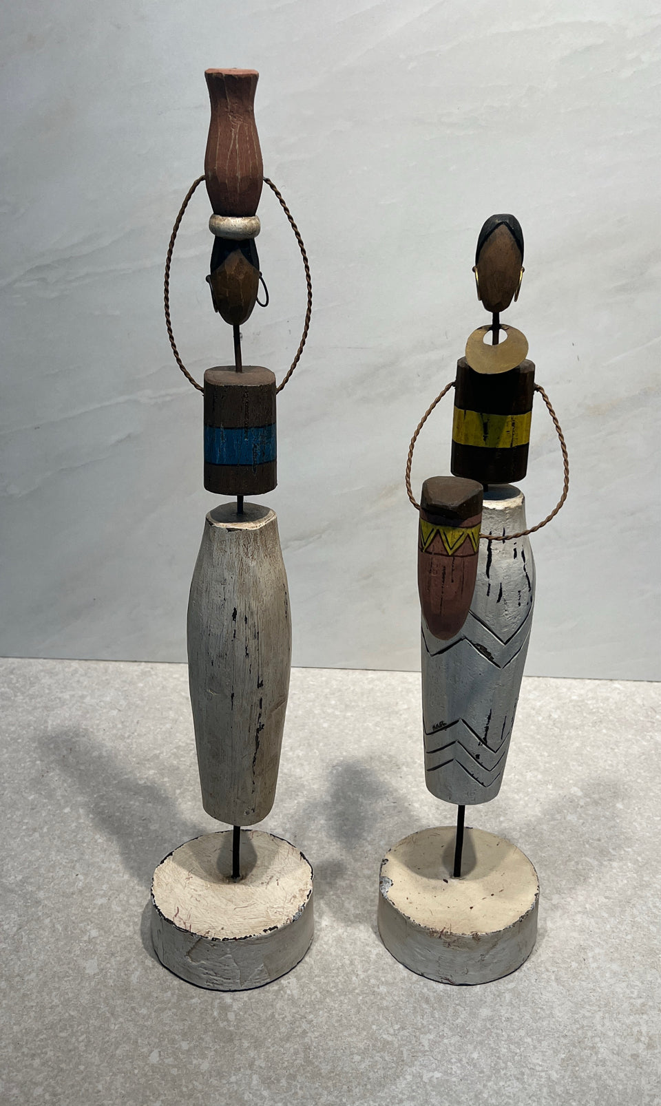Pair of Wooden Figurines