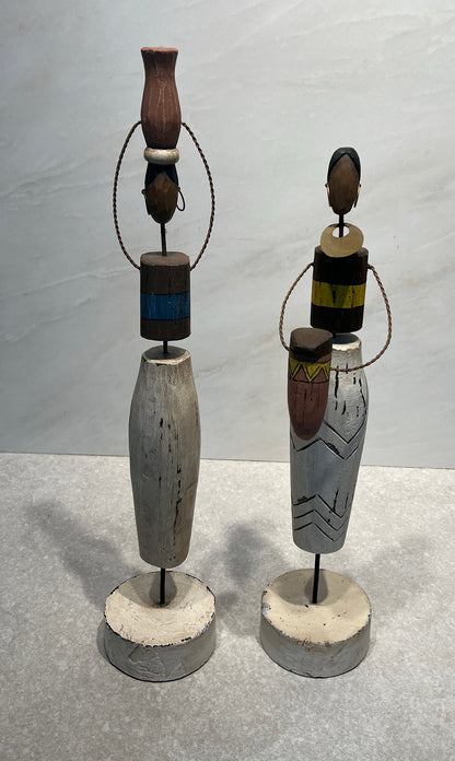 Pair of Wooden Figurines